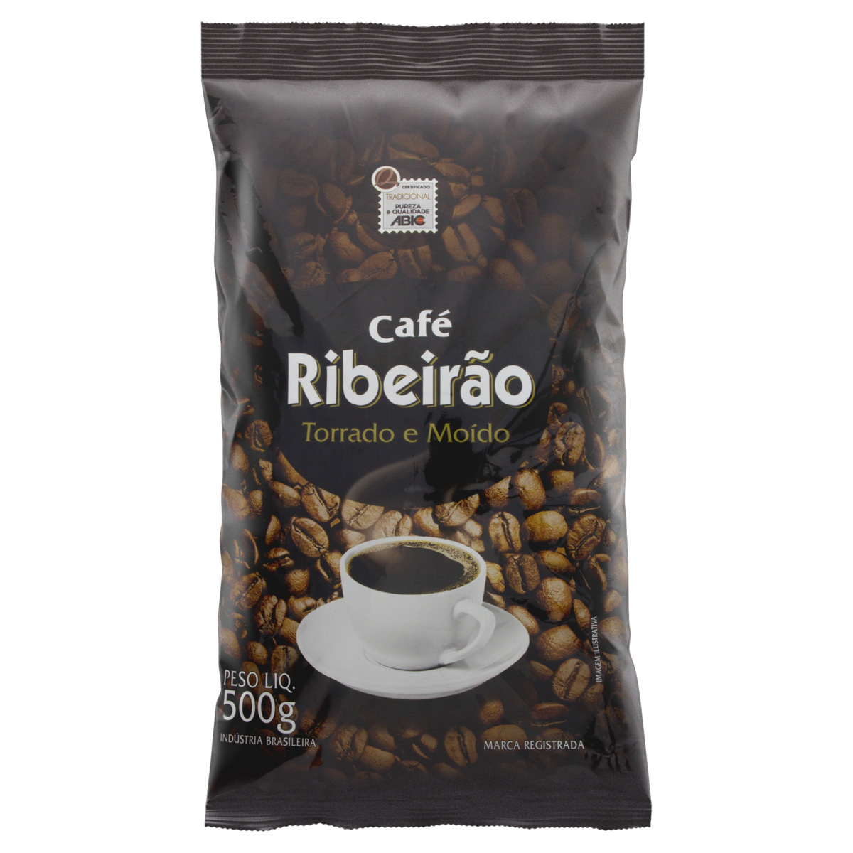 7896656800032 - CAFÉ TORRADO E MOÍDO TRADICIONAL RIBEIRÃO PACOTE 500G