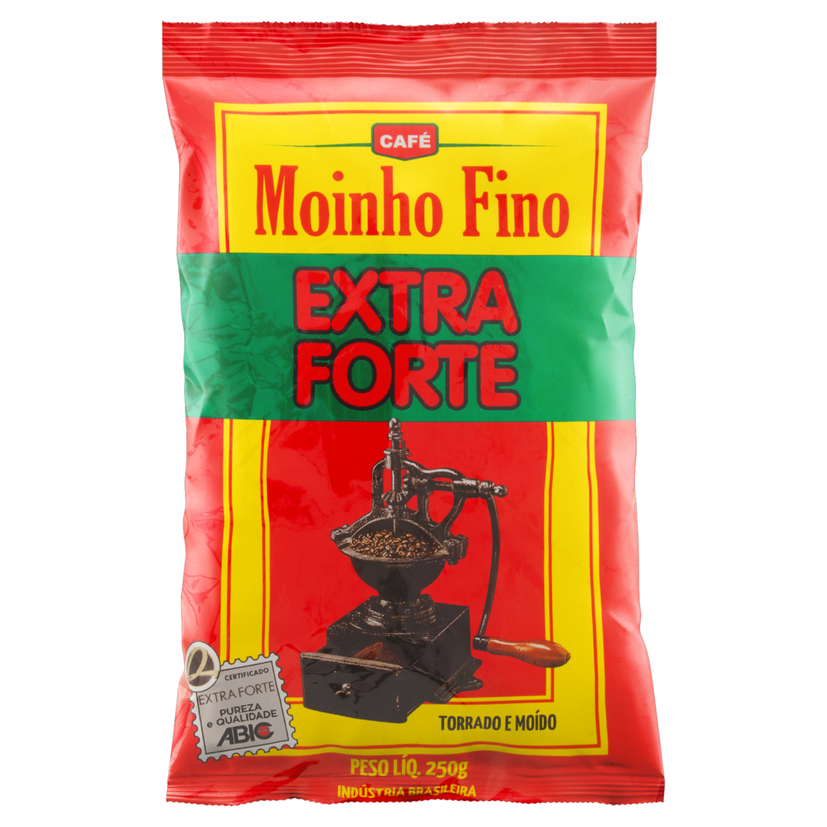 7896678100127 - CAFÉ TORRADO E MOÍDO EXTRAFORTE MOINHO FINO PACOTE 250G