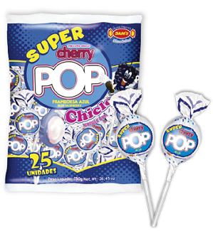 7896707342443 - PIRULITO SUPER CHERRY POP SAM'S BLUE