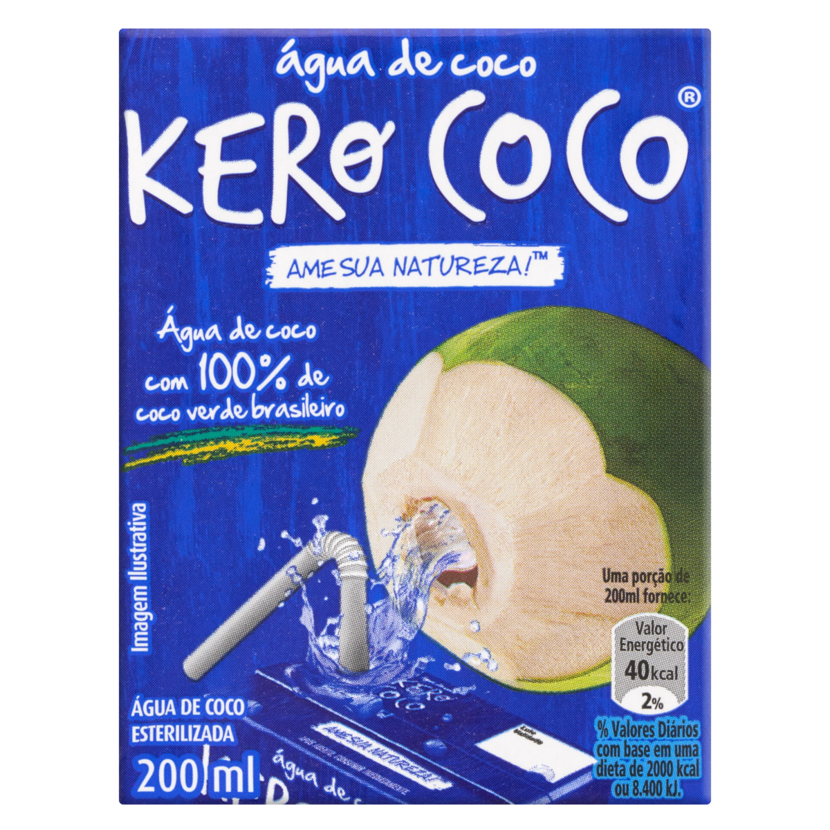 7896828000017 - ÁGUA DE COCO ESTERILIZADA KERO COCO CAIXA 200ML