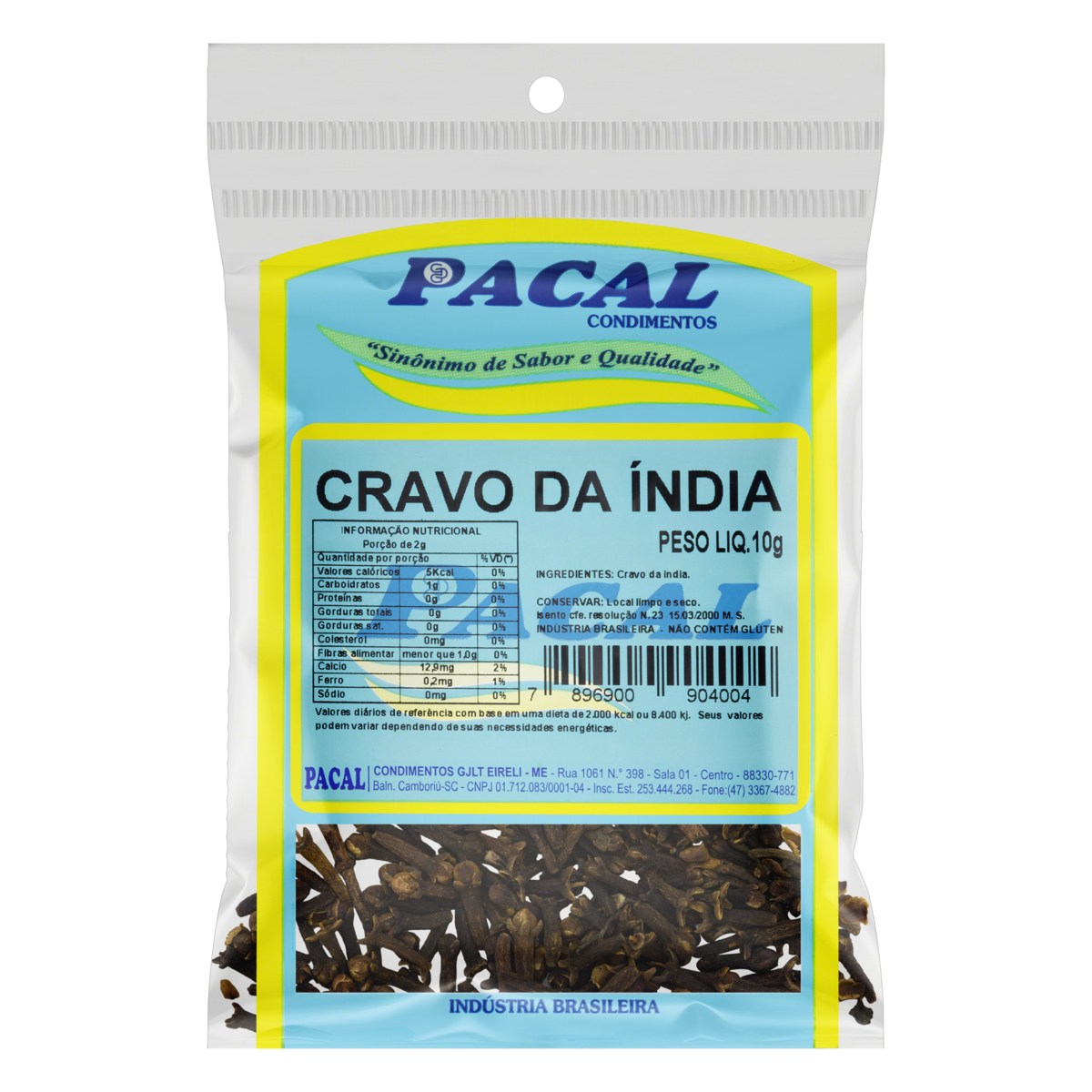 7896900904004 - CRAVO-DA-ÍNDIA PACAL PACOTE 10G