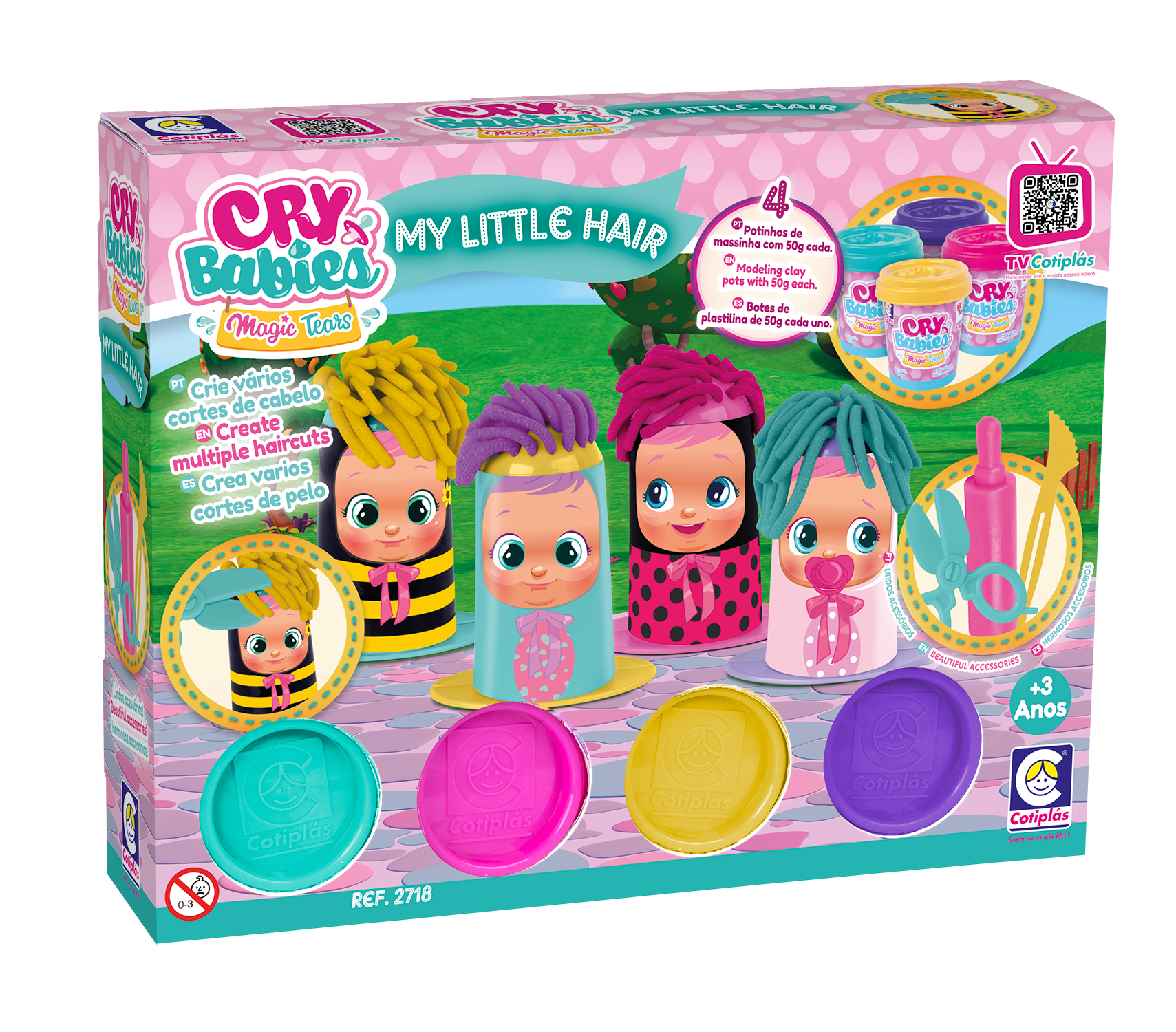 7896964627185 - MASSINHA MY LITTLE HAIR CRY BABIES 2718 COTIPLAS