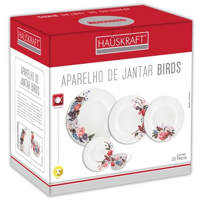 7896980432206 - APARELHO DE JANTAR HAUSKRAFT 20PCS BIRDS