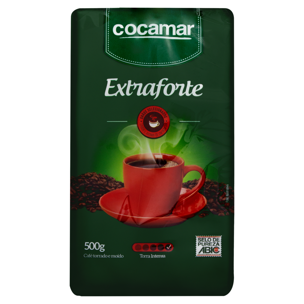 7897001020044 - CAFÉ TORRADO E MOÍDO EXTRAFORTE COCAMAR PACOTE 500G