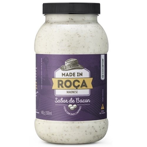 7897001040813 - MAIONESE MADE IN ROCA 480G BACON POTE