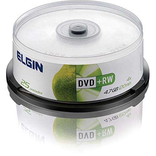 7897013522574 - DVD+RW ELGIN 4.7GB/120MIN 4X (CAKE C/ 25)