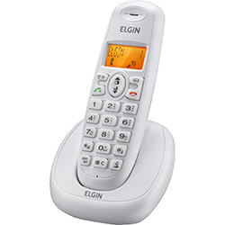 7897013556876 - TELEFONE SEM FIO TSF 7001 BRANCO COM DISPLAY LCD LARANJA BIVOLT - ELGIN