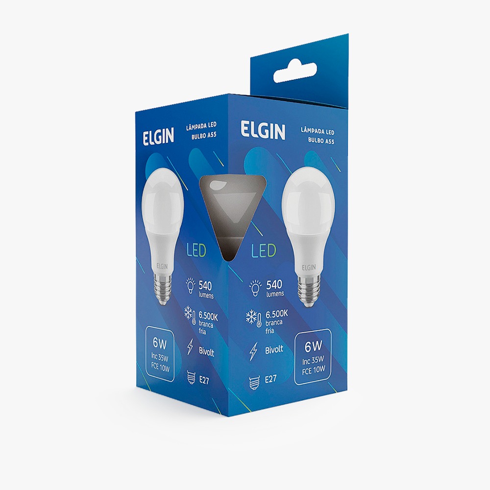 7897013572876 - LAMP LED BULBO A55 6,0W 6500K ELGIN