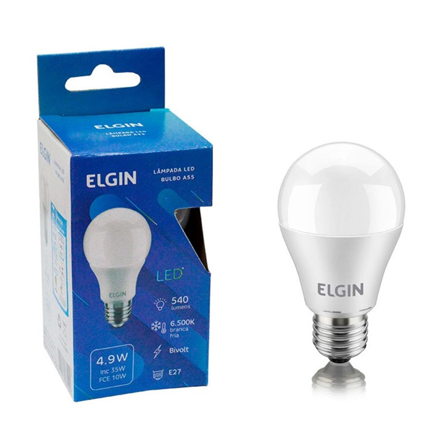 7897013586194 - LAMPADA ELGIN BULBO LED 4,9W