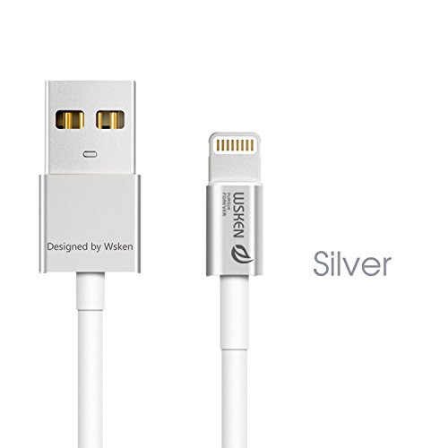 7897243678478 - WSKEN MINI METAL MAGNETIC LIGHTNING USB INTELLIGENT CABLE DATA SYNC CHARGER CORD FOR APPLE IPHONE 6 6S PLUS IPAD MINI 2 3 4 AIR SUPPORT ABOVE IOS 9.1-ONE CABLE ONE MATEL PLUG-SILVER (SILVER)