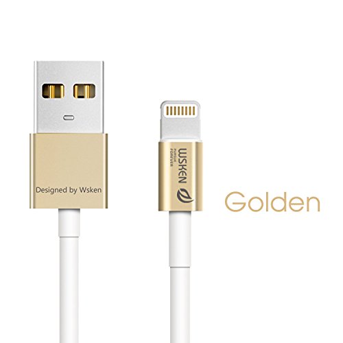 7897243678485 - WSKEN MINI METAL MAGNETIC LIGHTNING USB INTELLIGENT CABLE DATA SYNC CHARGER CORD FOR APPLE IPHONE 6 6S PLUS IPAD MINI 2 3 4 AIR SUPPORT ABOVE IOS 9.1-ONE CABLE ONE MATEL PLUG-SILVER (GOLDEN)