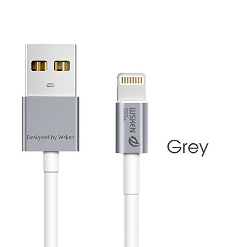 7897243678492 - WSKEN MINI METAL MAGNETIC LIGHTNING USB INTELLIGENT CABLE DATA SYNC CHARGER CORD FOR APPLE IPHONE 6 6S PLUS IPAD MINI 2 3 4 AIR SUPPORT ABOVE IOS 9.1-ONE CABLE ONE MATEL PLUG-SILVER (GREY)