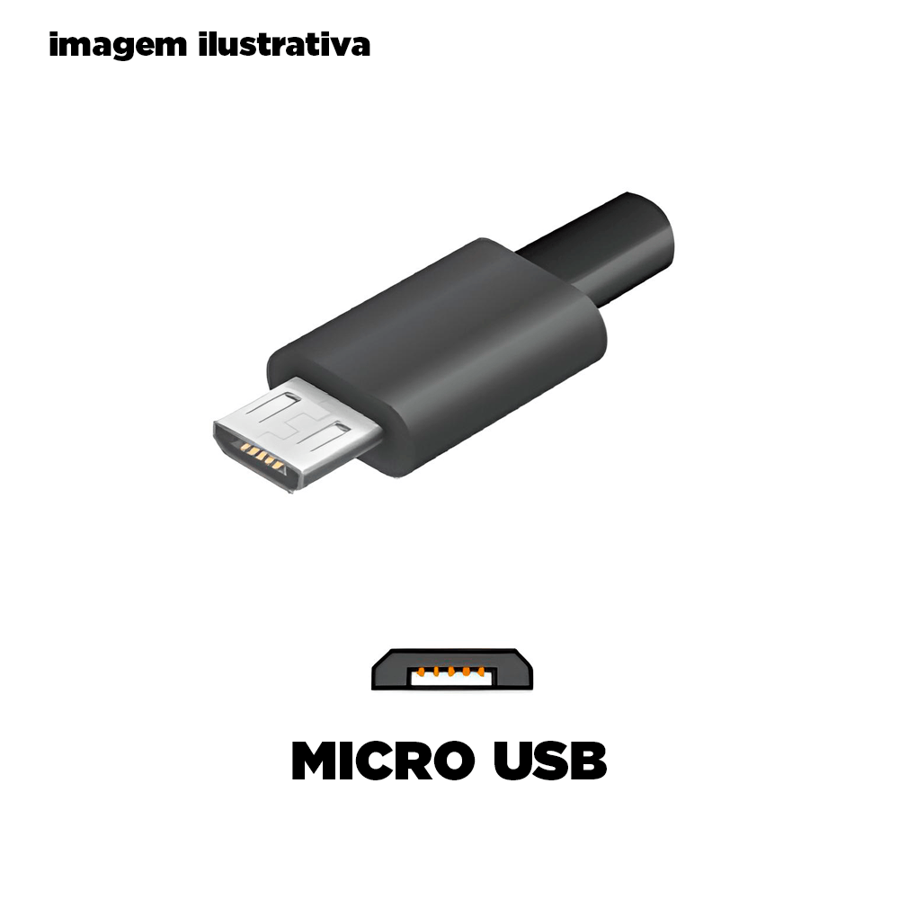 7897256256045 - CABO MICRO USB PVC 1M PRETO 74604 LEONORA