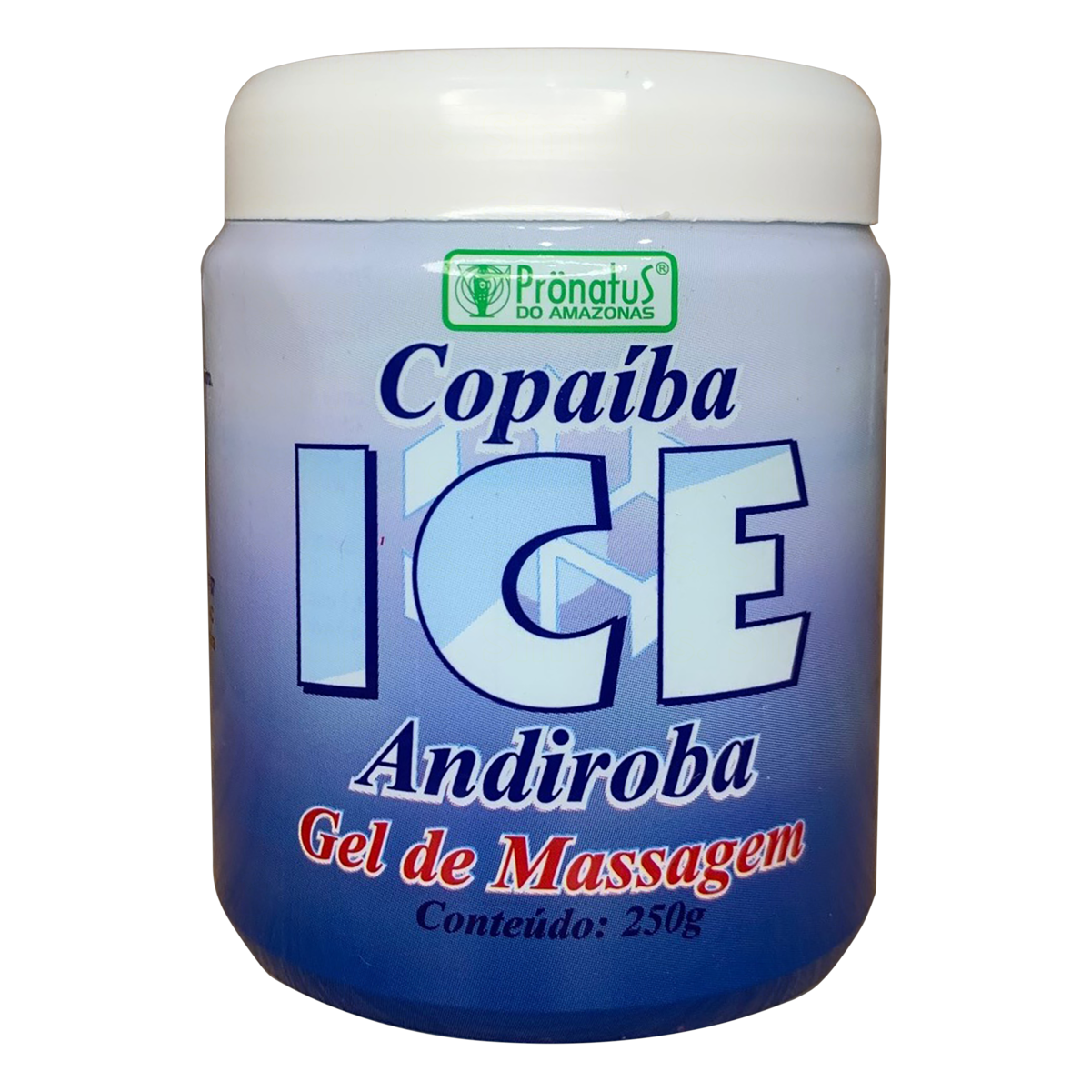7897344301527 - GEL PARA MASSAGEM DE COPAÍBA E ANDIROBA ICE PRÖNATUS DO AMAZONAS POTE 250G