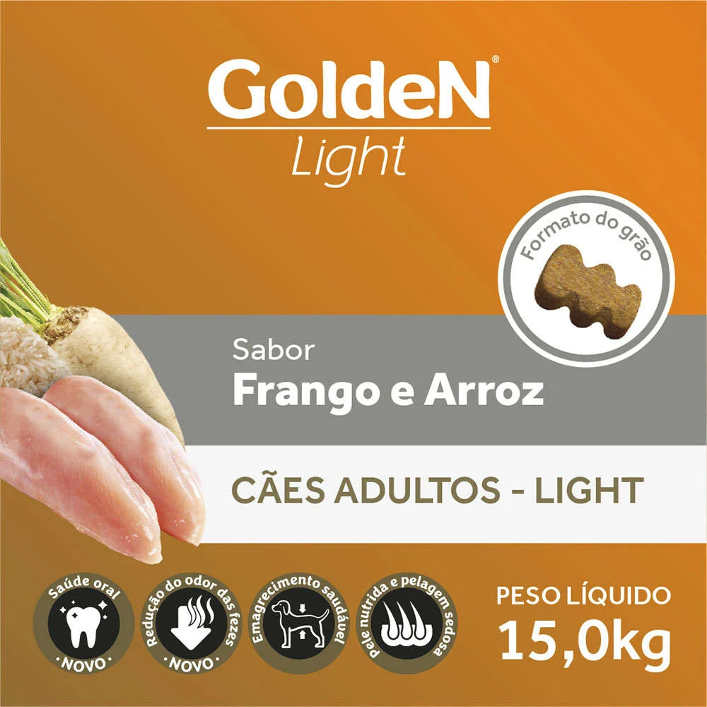 7897348202974 - RAÇÃO PREMIER GOLDEN CÃES ADULTOS LIGHT FRANGO E ARROZ -