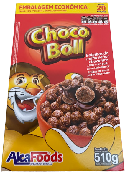7897393605683 - CEREAL ALCAFOODS 510G CHOCO BOLL