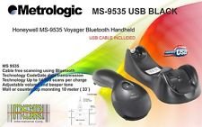 7897500200015 - METROLOGIC VOYAGER MS9535 BLUE TOOTH HANDHELD BARCODE SCANNER-PLUG N' PLAY; WIRELESS BARCODE SCANNING UP TO 33 FEET (10 METERS) FROM COMPUTER TERMINAL; CODE GATE DATA TRANSMISSION; BLACK; TESTED; IN GOOD CONDITION; WITHSTANDS MULTIPLE 5' DROPS TO CONCRET