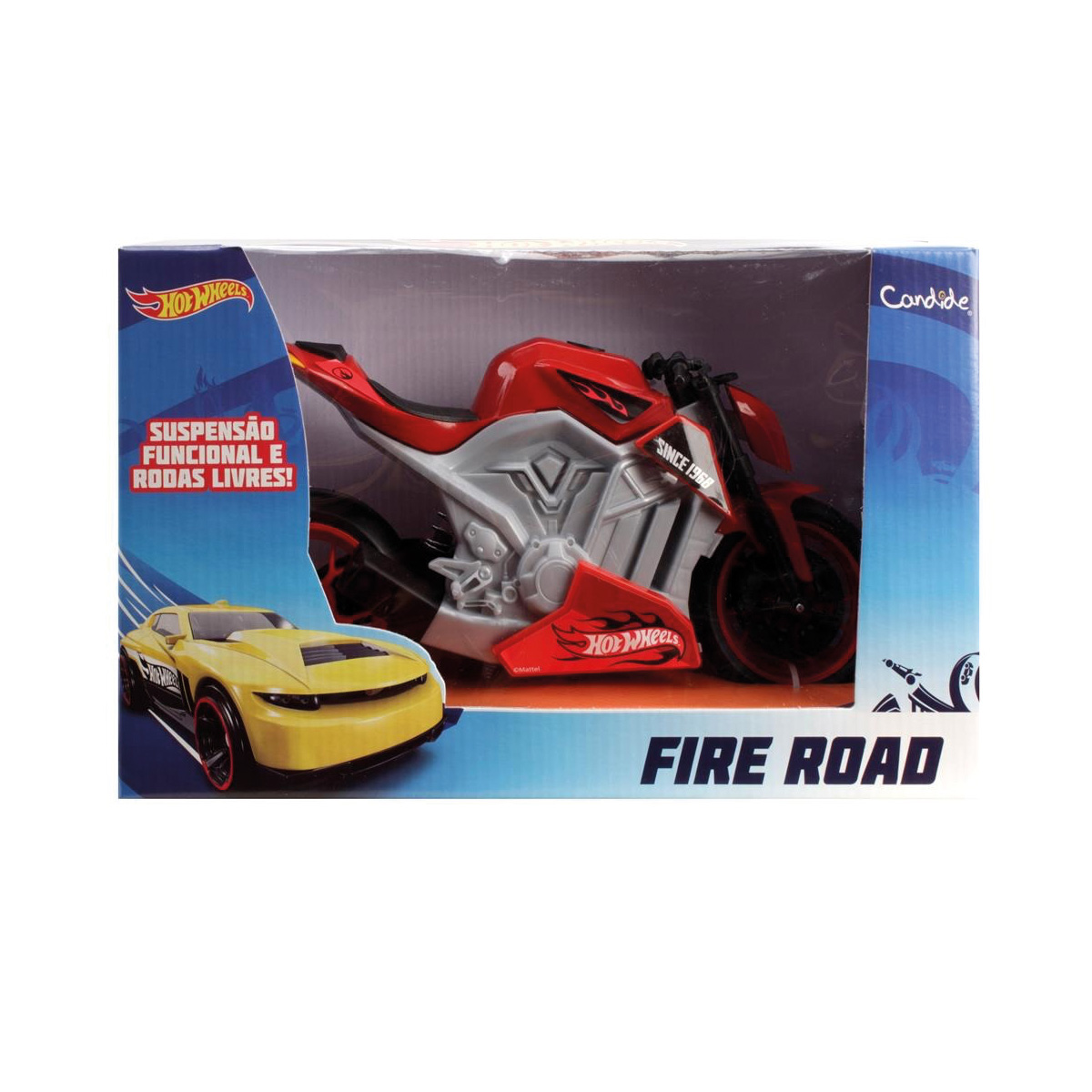7897500545499 - MOTO FIRE ROAD HOT WHEELS RODA LIVRE REF 4549 CANDIDE