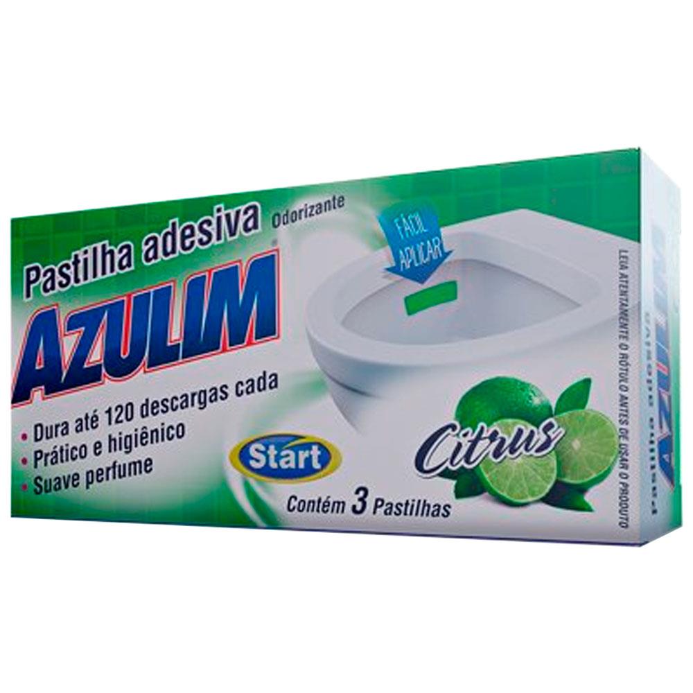 7897534833524 - PASTILHA ADESIVA AZULIM C/3 CITRUS