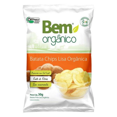 7897701101517 - CHIPS DE BATATA LISA BEM ORGÂNICO PACOTE 30G