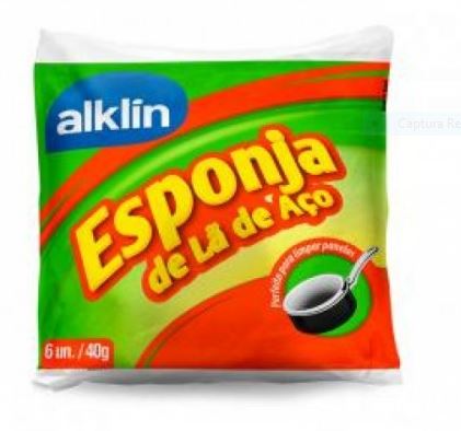 7897750779514 - ESPONJA DE ACO ALKLIN C/ 6 UN