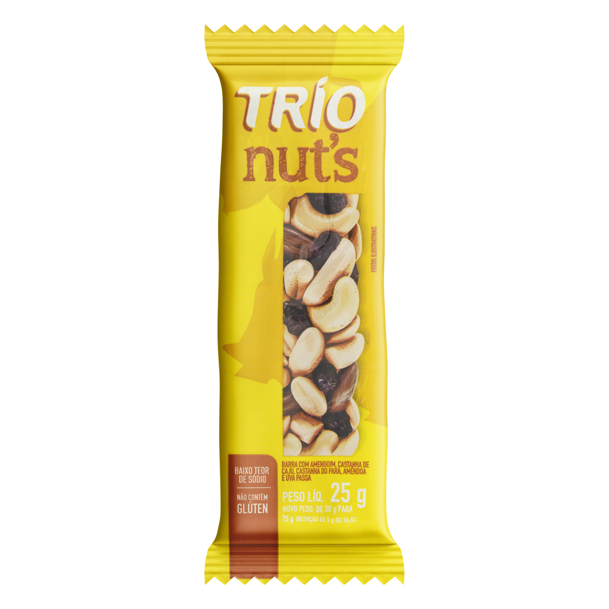 7897900317115 - BARRA DE NUTS TRÍO PACOTE 25G