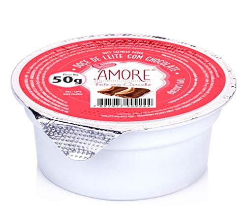 7897977909244 - DOCE CREMOSO SABOR DOCE DE LEITE C/ CHOCOLATE - RB AMORE - POTE 50G