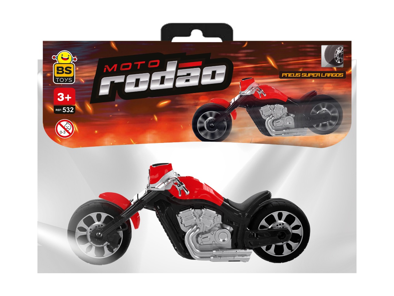 Mini Moto De Trilha Vermelha - Bs Toys