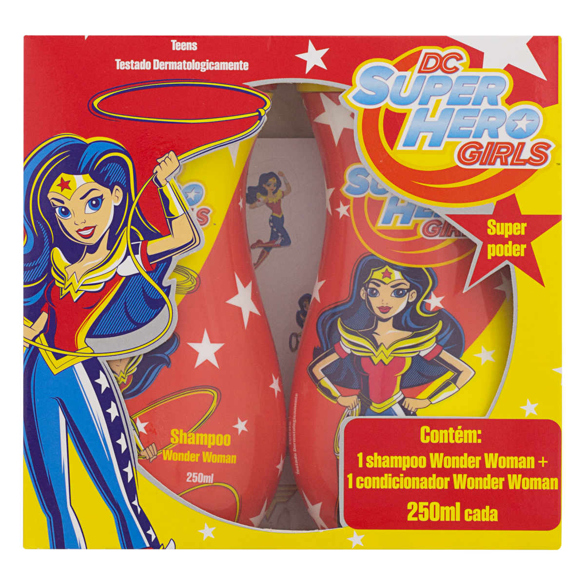 7898005716643 - KIT SHAMPOO + CONDICIONADOR SUPER HERO GIRLS GRANDES MARCAS TEENS 250ML CADA