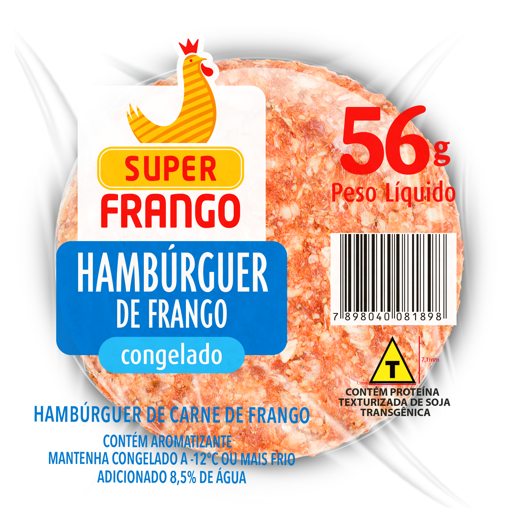7898040081898 - HAMBURGUER SUPER FRANGO 56GR - FRANGO