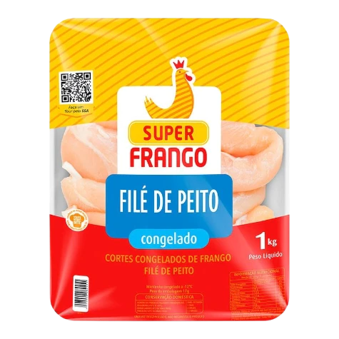 7898040082451 - FILÉ DE PEITO DE FRANGO CONGELADO SUPER FRANGO 1KG