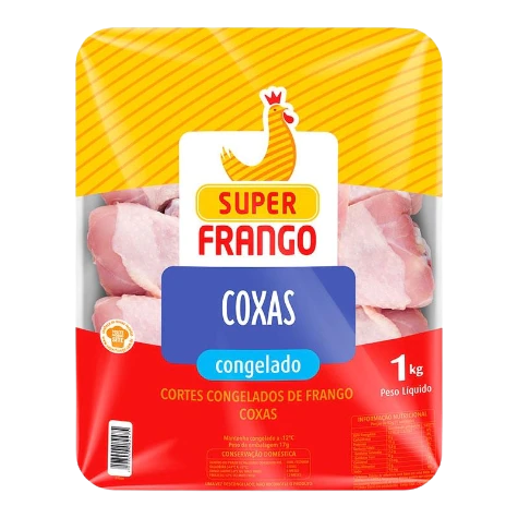 7898040082475 - COXA DE FRANGO CONGELADA SUPER FRANGO 1KG