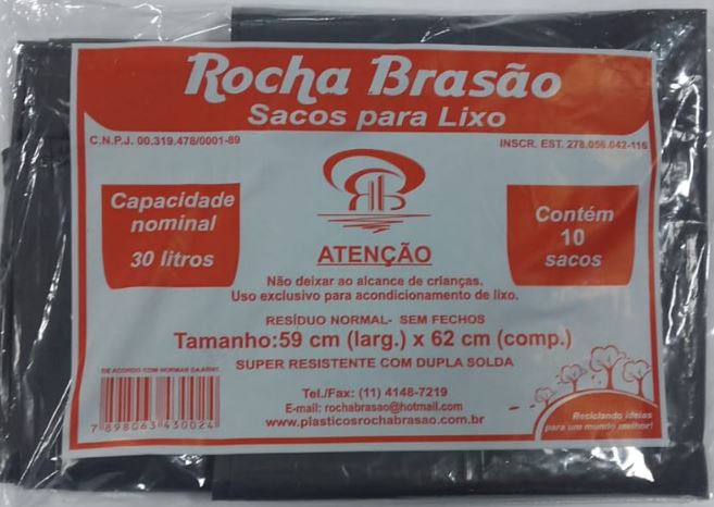 7898063430024 - SACO LIXO ROCHA BRASAO