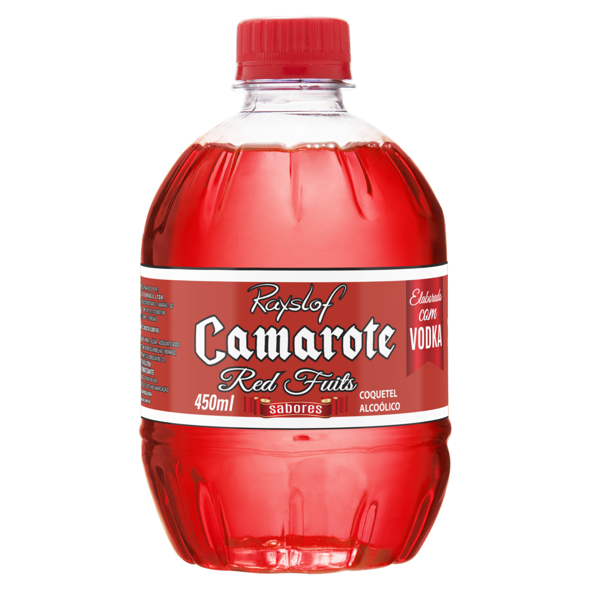 7898080664075 - COQUETEL ALCOÓLICO RED FRUITS RAYSLOF CAMAROTE GARRAFA 450ML