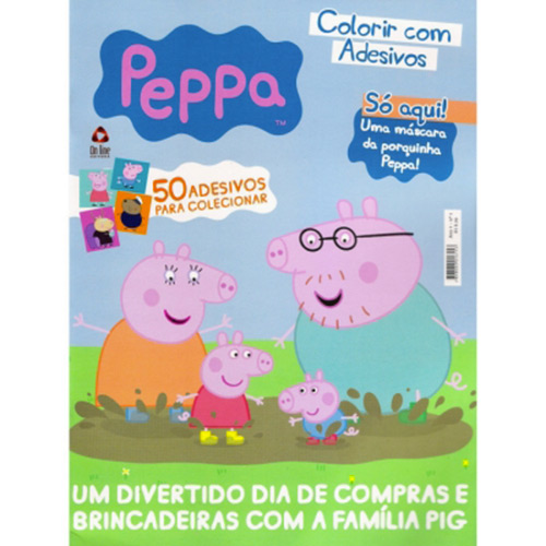 7898084016153 - LIVRO DE COLORIR INFANTIL - PEPPA COM ADESIVOS - 1ª EDIÇÃO