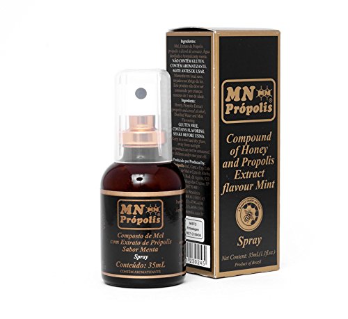 7898091230245 - 4 BOTTLES MN SPRAY - COMPOUND OF GREEN PROPOLIS EXTRACT WITH HONEY BY JLBRAZIL