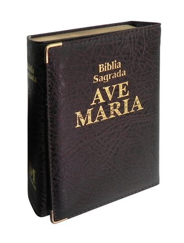 7898140424809 - BIBLIA CAPANGA MEDIA MARROM - 780G - AVE MARIA