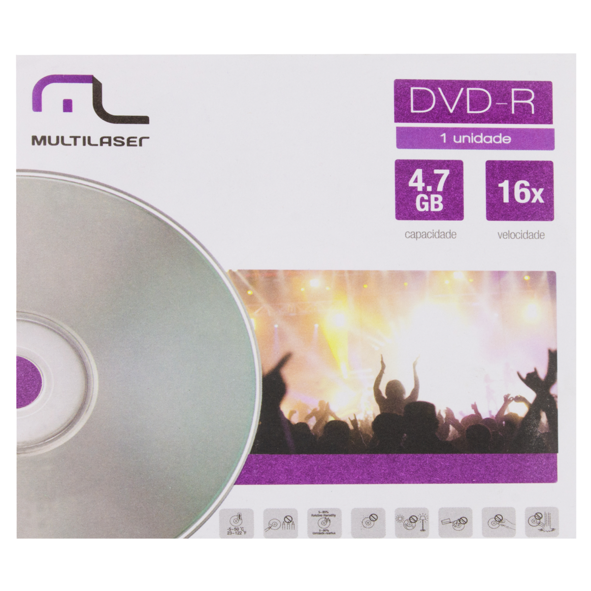 7898149186814 - MÍDIA DVD-R DV018 4,7GB MULTILASER