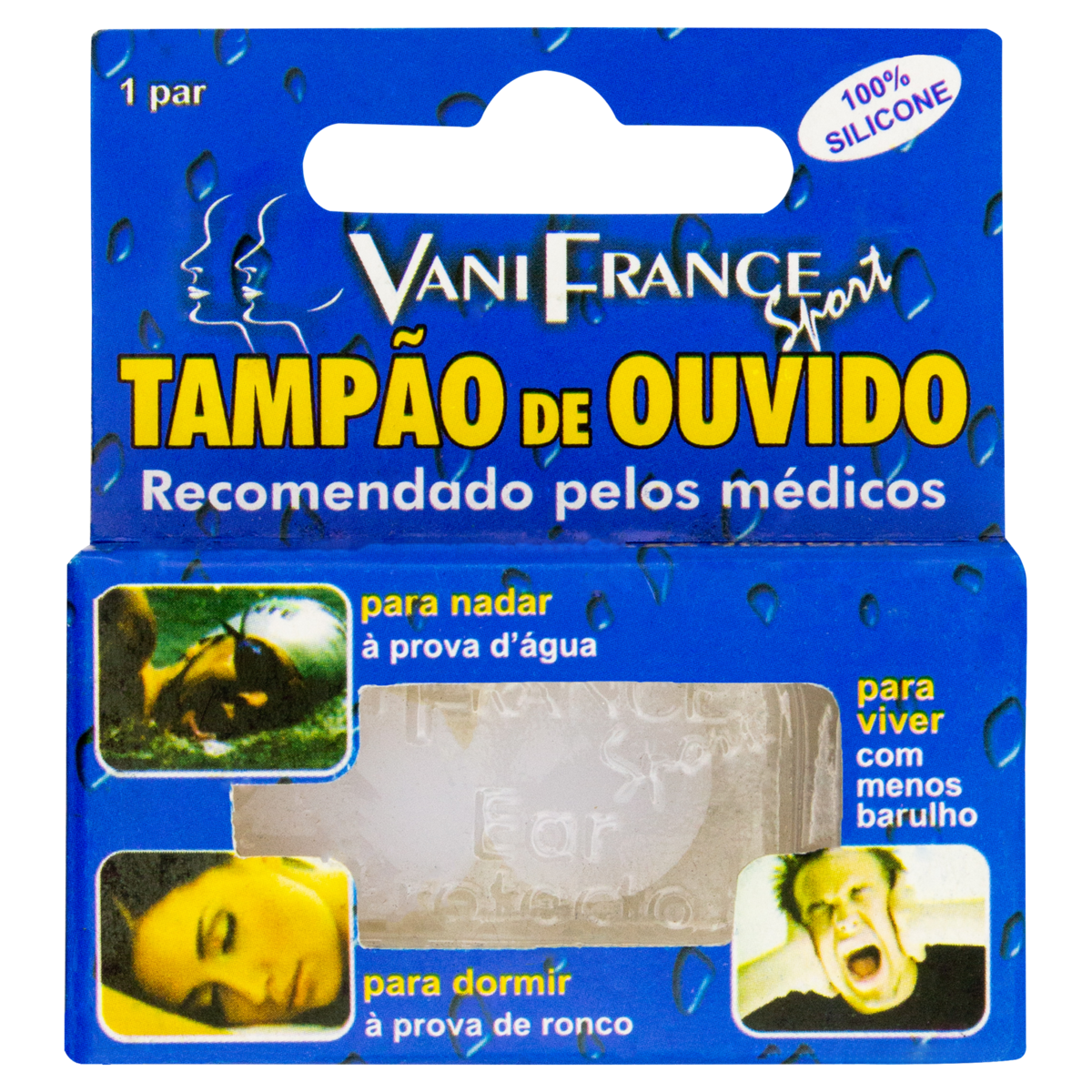 7898183731056 - TAMPÃO DE OUVIDO SILICONE VANI FRANCE SPORT