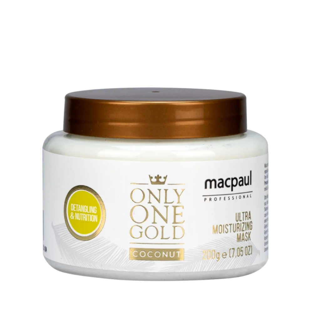 7898218313202 - MASCARA TRATAMENTO MACPAUL ONLY ONE GOLD COCONUT 200G