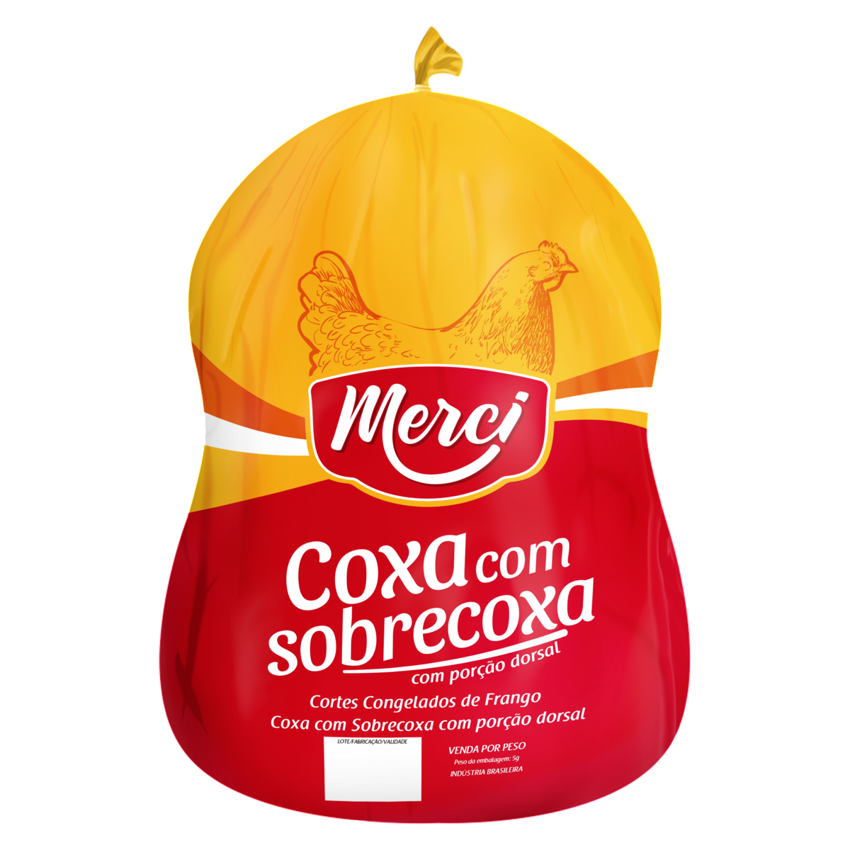 7898249770944 - COXA COM SOBRECOXA DE FRANGO CONGELADA MERCI