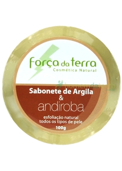 7898272360013 - SABONETE DE ARGILA E ANDIROBA FORÇA DA TERRA - 100G
