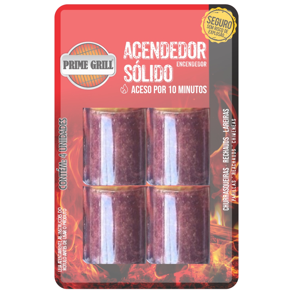 7898275016023 - ACENDEDOR PRIME GRILL SOLIDO BLISTER