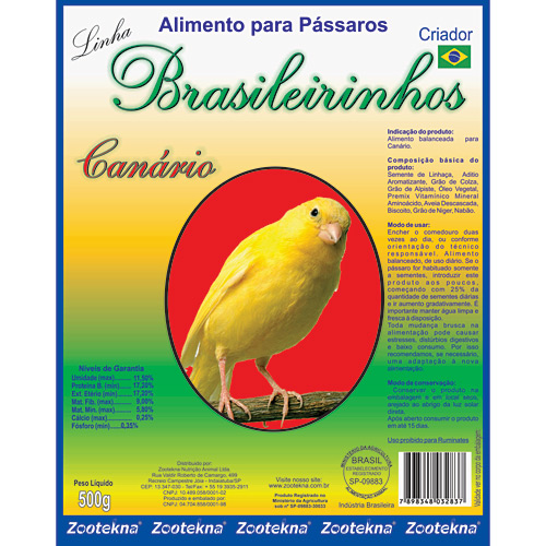 7898348032837 - MISTURA ESPECIAL BRASILEIRINHO P/ CANÁRIO - ZOOTEKNA