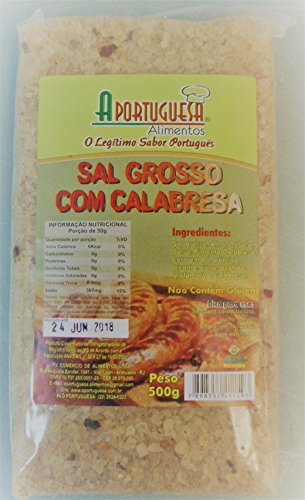 7898357411593 - A PORTUGUESA - SEASONING FOR BBQ - CALABRESA - 17.63OZ (PACK OF 04) | SAL GROSSO, ALHO E CALABRESA PARA CHURRASCO - 500G