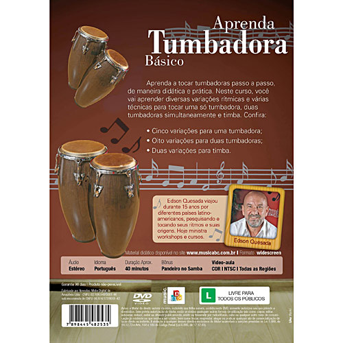 7898445482535 - DVD AULA MUSIC - APRENDA TUMBADORA BÁSICO