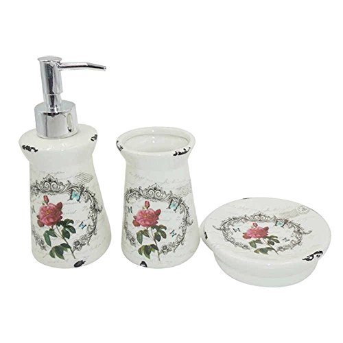 7898448848833 - KIT 3PCS BANHEIRO URBAN BUTTERFLY AND ROSE