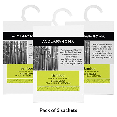 7898485944321 - ACQUA AROMA EVERYDAY COLLECTION BAMBOO SCENTED SACHET 7.0 CU. IN. (115ML/24G) - PACK OF 3 SACHETS