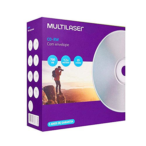 7898506474752 - CD-RW VEL. 12X 700 MB - MULTILASER CD053 COM ENVELOPE CD