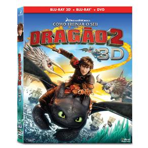 7898512986102 - BLU-RAY 3D + BLU-RAY + DVD - COMO TREINAR SEU DRAGÃO 2 - HOW TO TRAIN YOUR DRAGON 2 - 3 DISCOS
